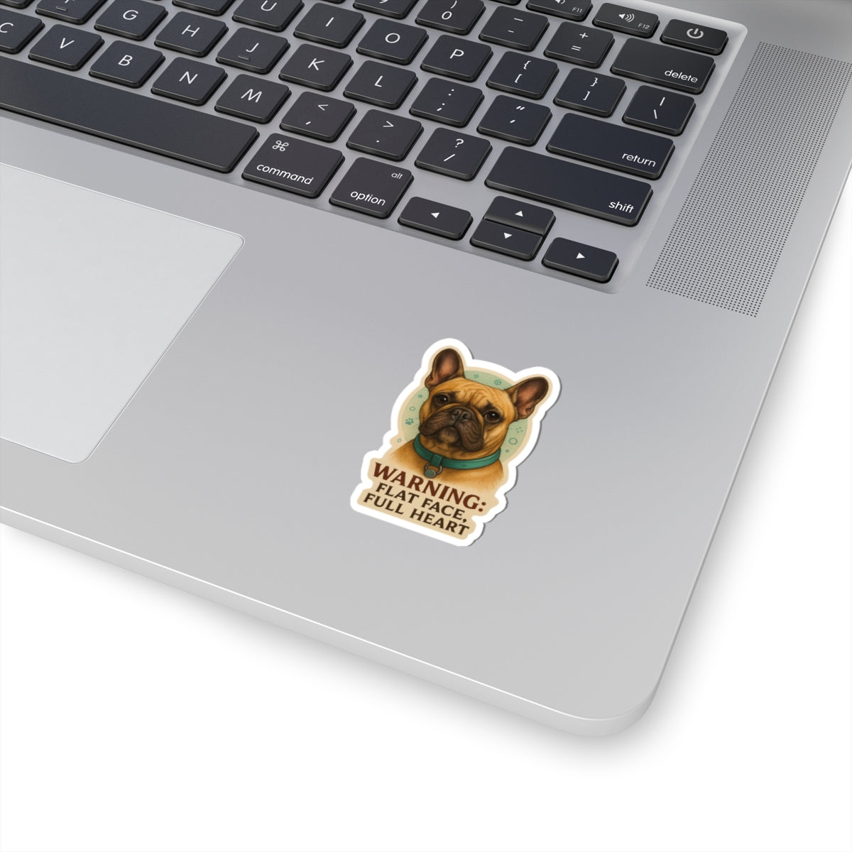 Flat Face, Full Heart Sticker
