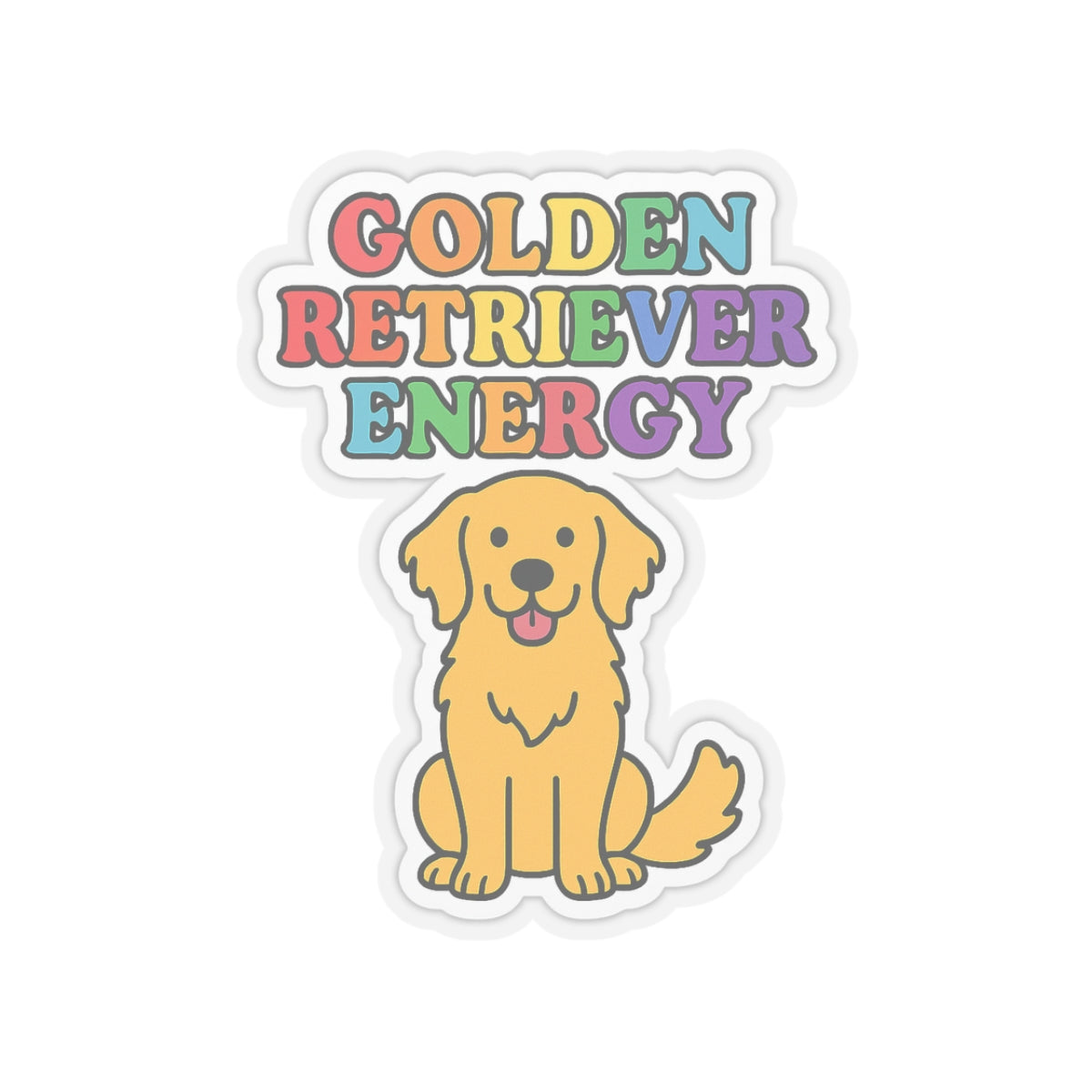 Golden Retriever Energy Sticker