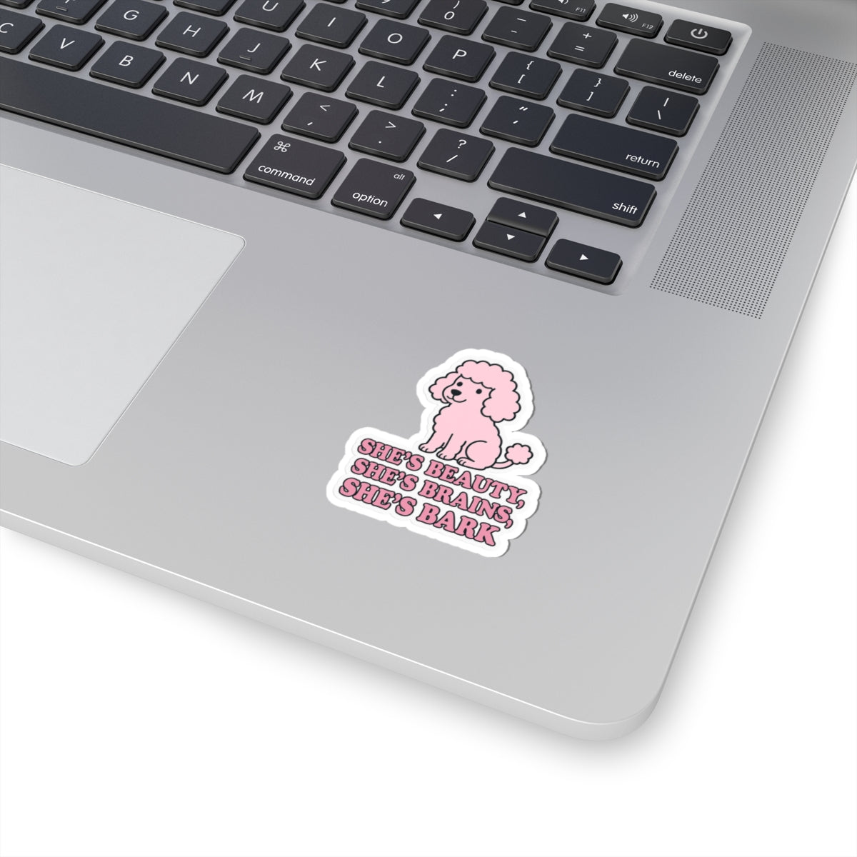 Beauty, Brains, Bark Sticker