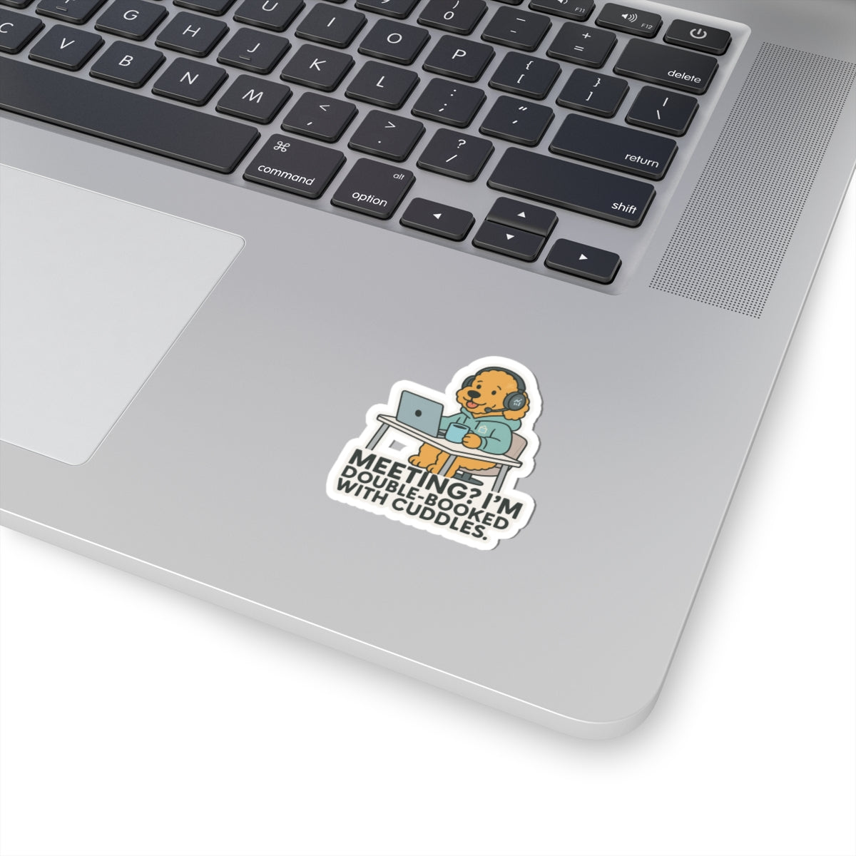 Double-Booked With Cuddles Sticker