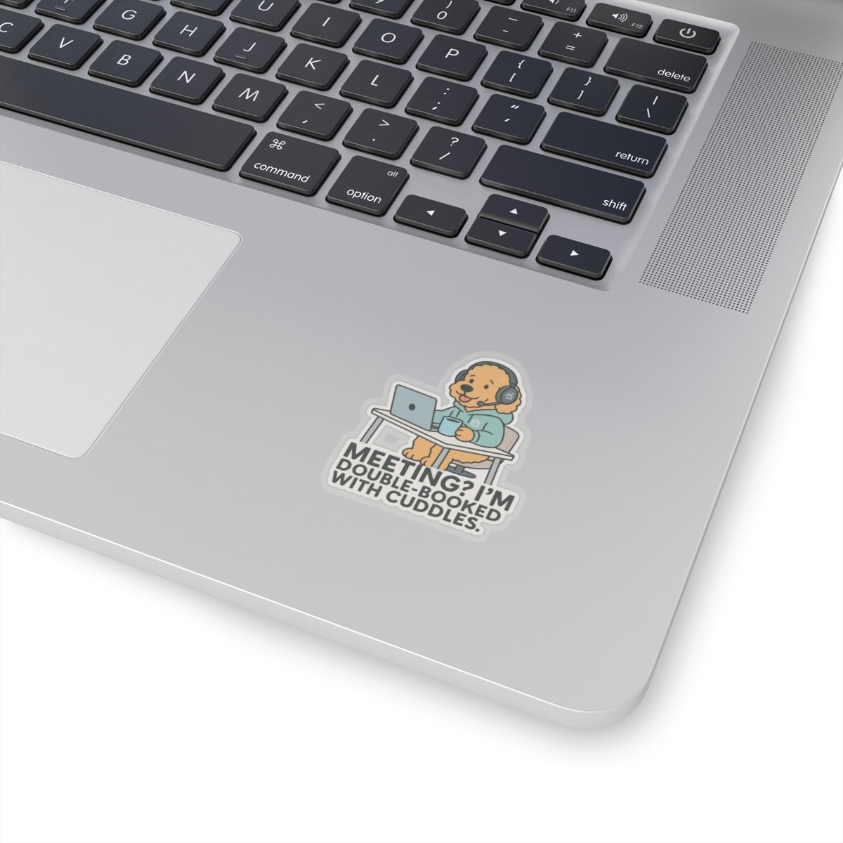 Double-Booked With Cuddles Sticker