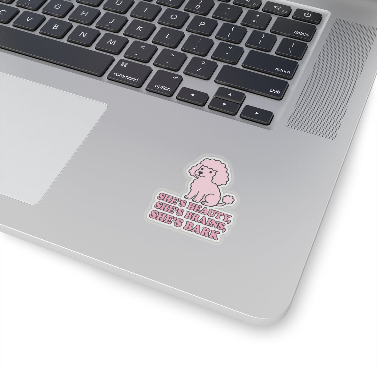 Beauty, Brains, Bark Sticker