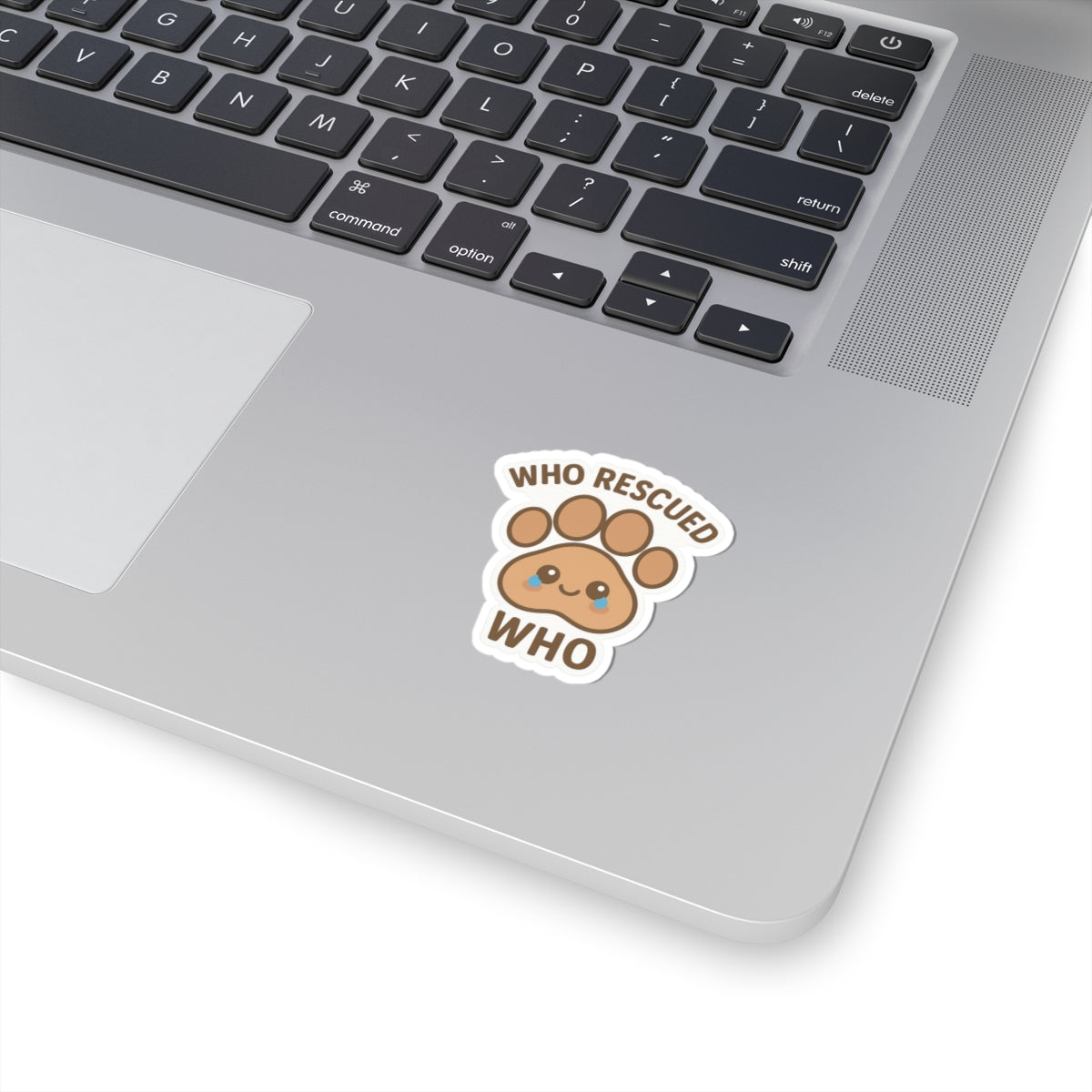 Who Rescued Who Paw Sticker