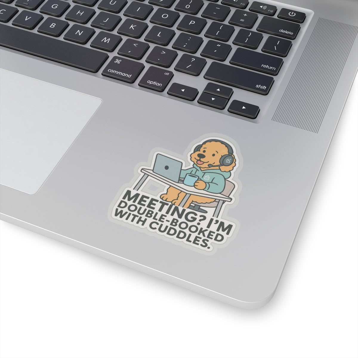 Double-Booked With Cuddles Sticker