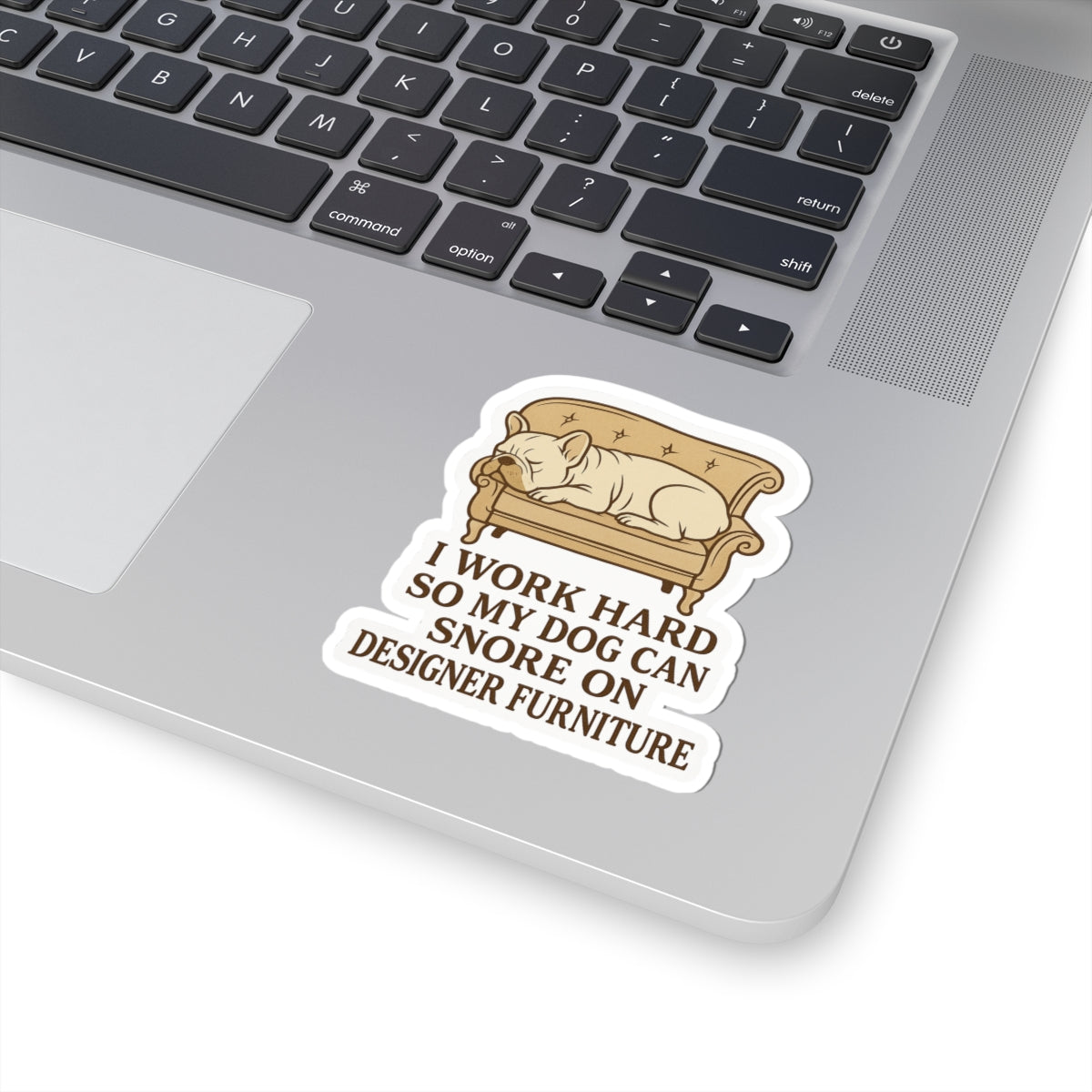 I Work Hard Sticker