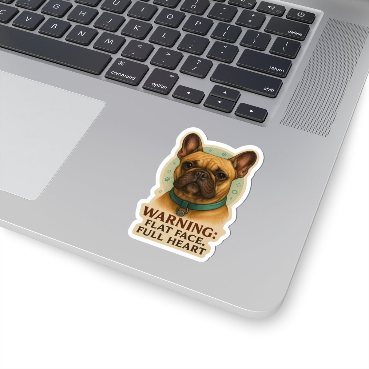 Flat Face, Full Heart Sticker