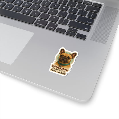 Flat Face, Full Heart Sticker