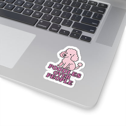 Poodles Over People Sticker