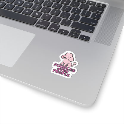 Poodles Over People Sticker
