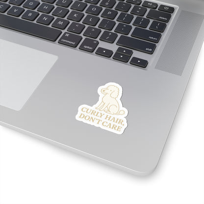 Curly Hair, Don't Care Sticker