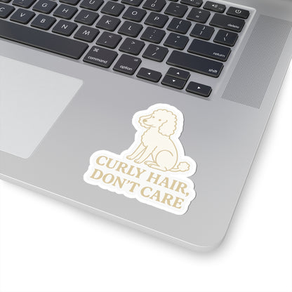 Curly Hair, Don't Care Sticker