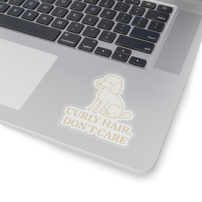 Curly Hair, Don't Care Sticker