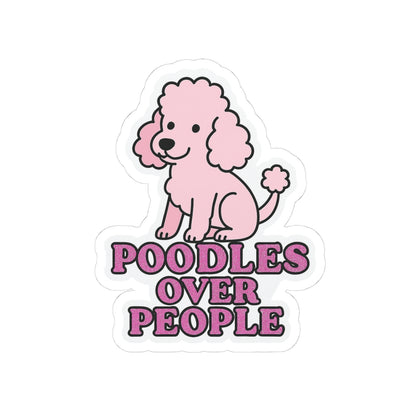 Poodles Over People Sticker
