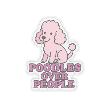 Poodles Over People Sticker