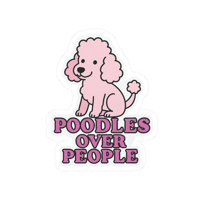 Poodles Over People Sticker