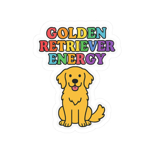 Golden Retriever Energy Sticker